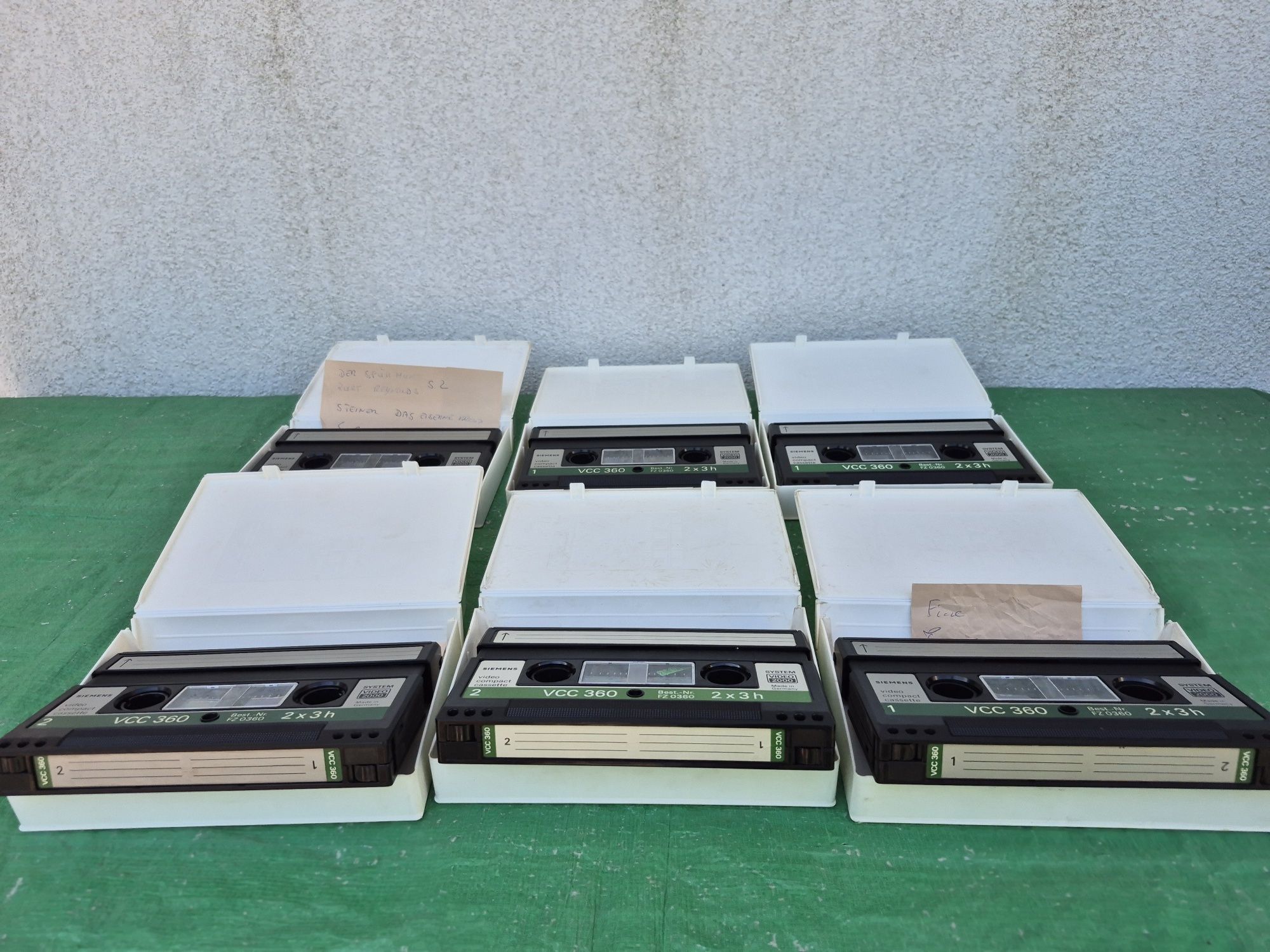 Vând 6 casete video 2000 VCC Siemens ,240 minute. 2×3h, colectie filme