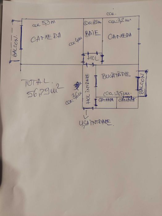 Ap. 2 camere decomandate MV2 STR..Mozart. et. 2