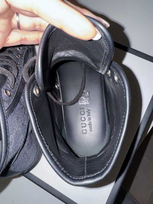 Adidasi Gucci Monogram High Top Canvas