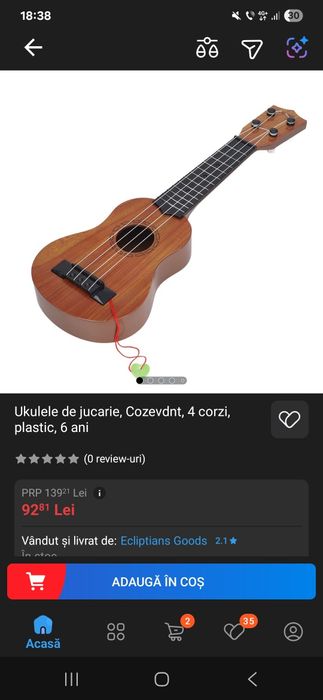 Ukulele cu 4 corzi, model Hart/inimă