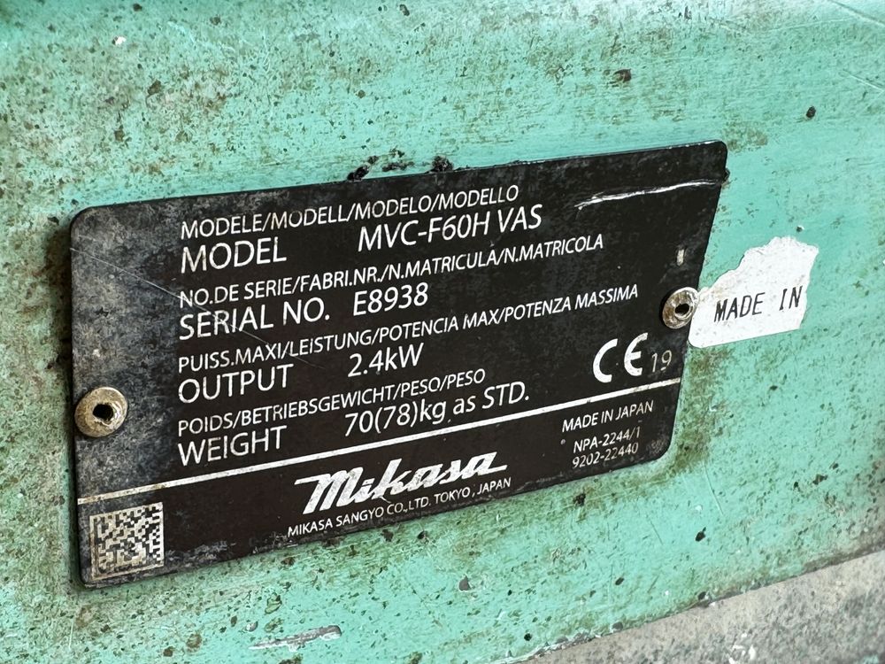 Placa compactoare Mikasa MVC-F60H, 78kg