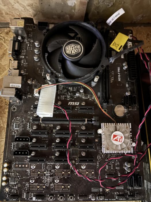 Материнская плата MSI H310-f pro + celeron + кулер