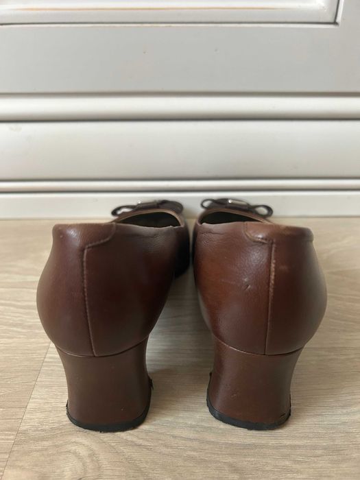 Pantofi vintage Yves Saint Laurent – piele + mătase – mărime 38