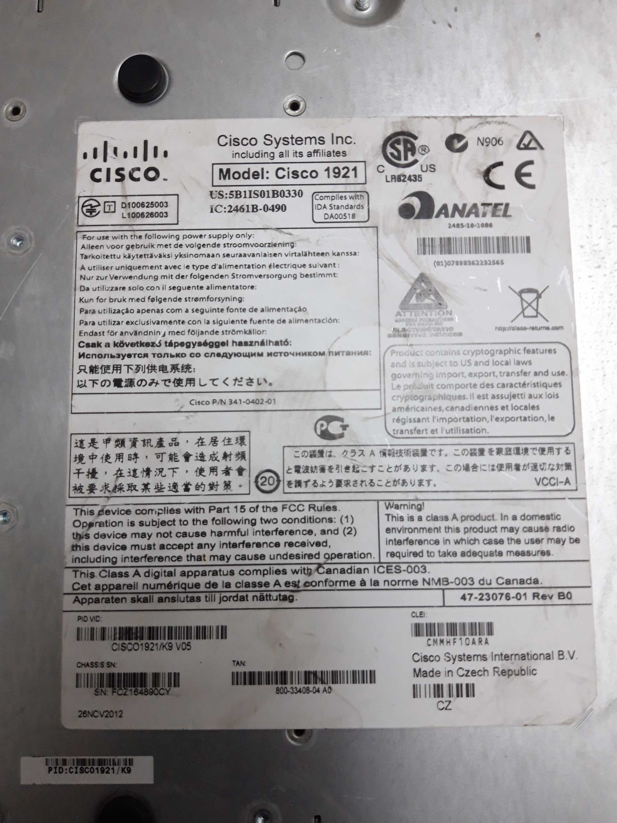 Маршрутизаторы CISCO 1921 и 2811