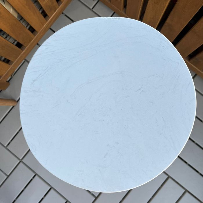 Masuta Laterala Mauro Ferretti Spiral Marble Ø 27, 5X47, 5 cm, Auriu/A