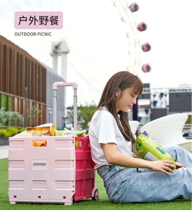 Прочные пластиковые тележки для хозяйства