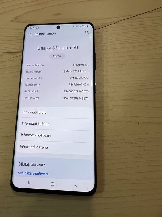 Vand Samsung S21 Ultra 5G