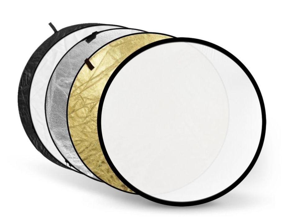 НОВ - 5в1 - 110см - Фото рефлектор/отражател - кръгъл, диск, овал