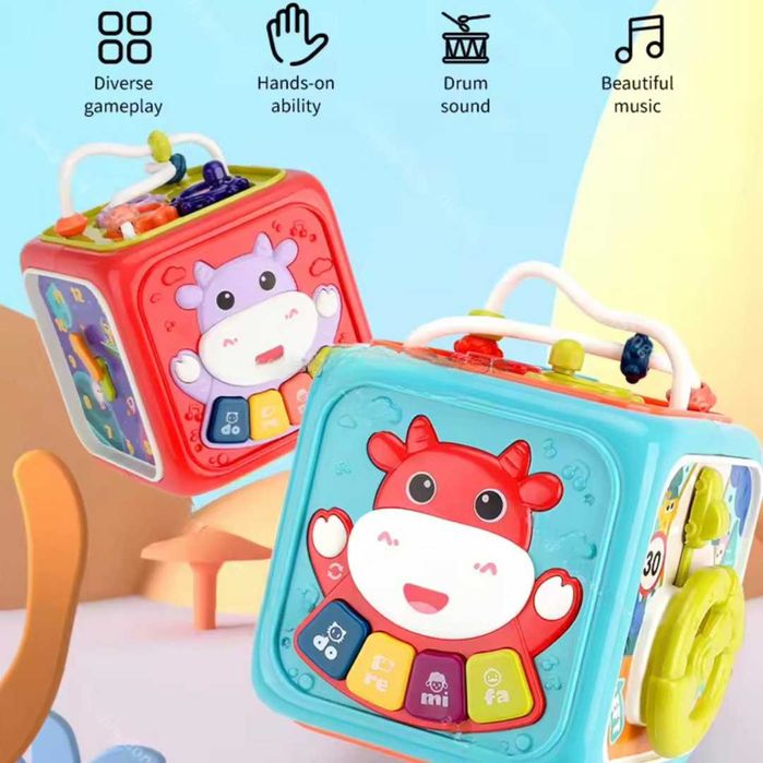 Cub educațional interactiv 6-în-1 pentru copii