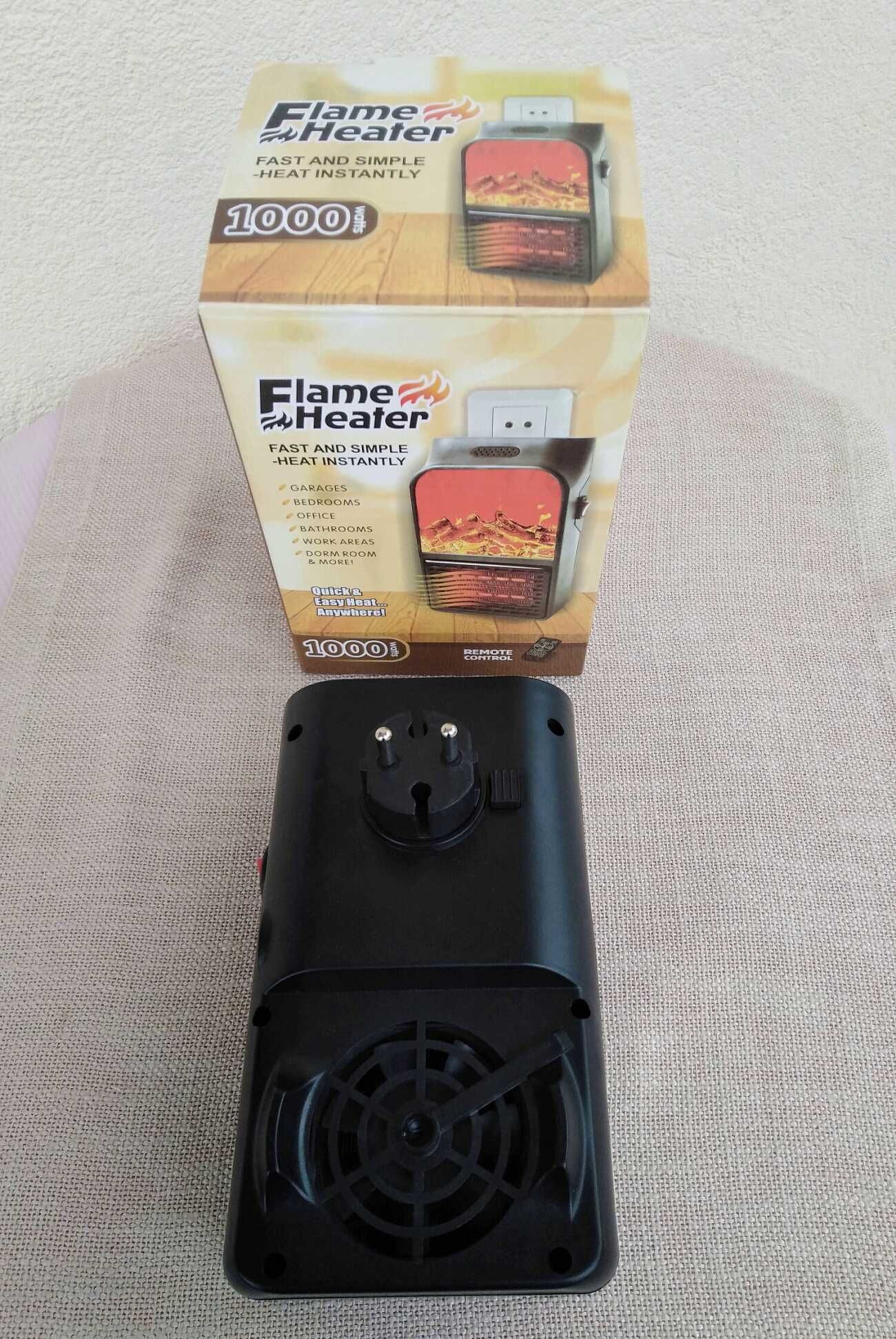 Портативна мини печка духалка с ефект пламък - Flame Heater 1000W