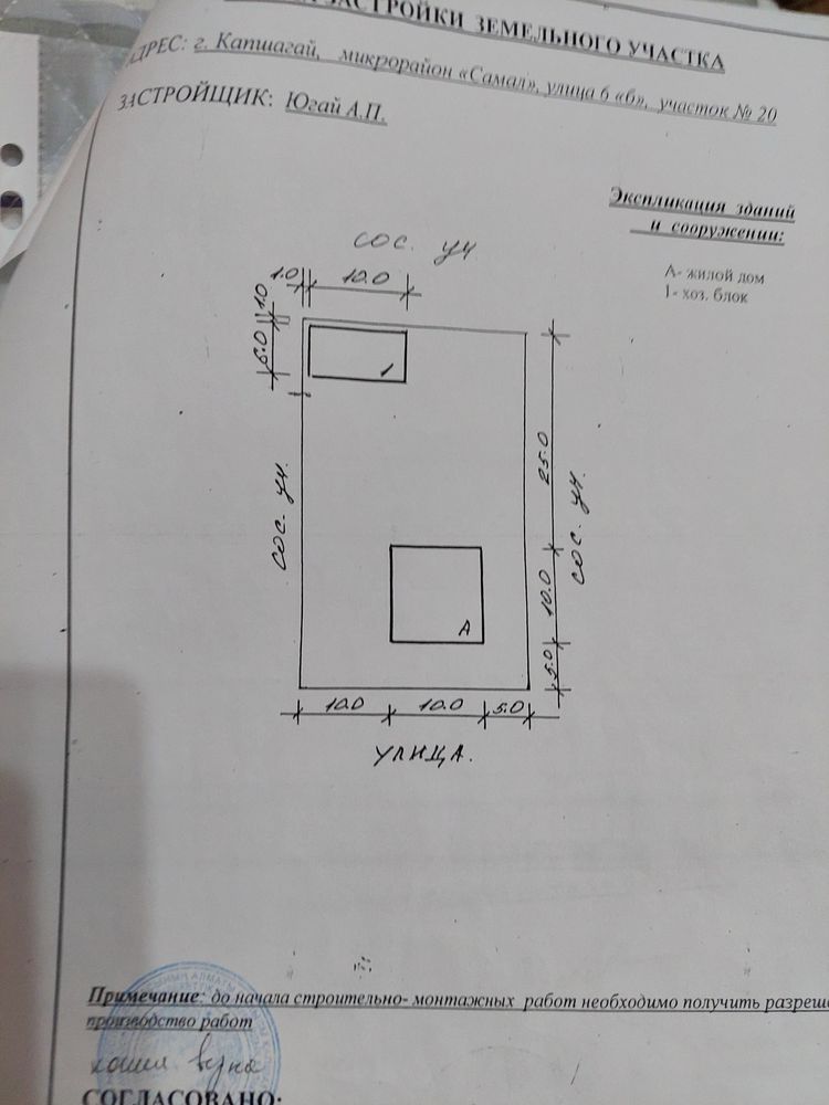 Участок земельный  10 соток