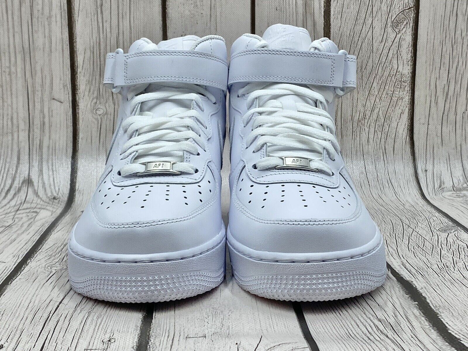 Air Force 1 Mid Adidasi Nike Unisex Triple White / REDUCERE