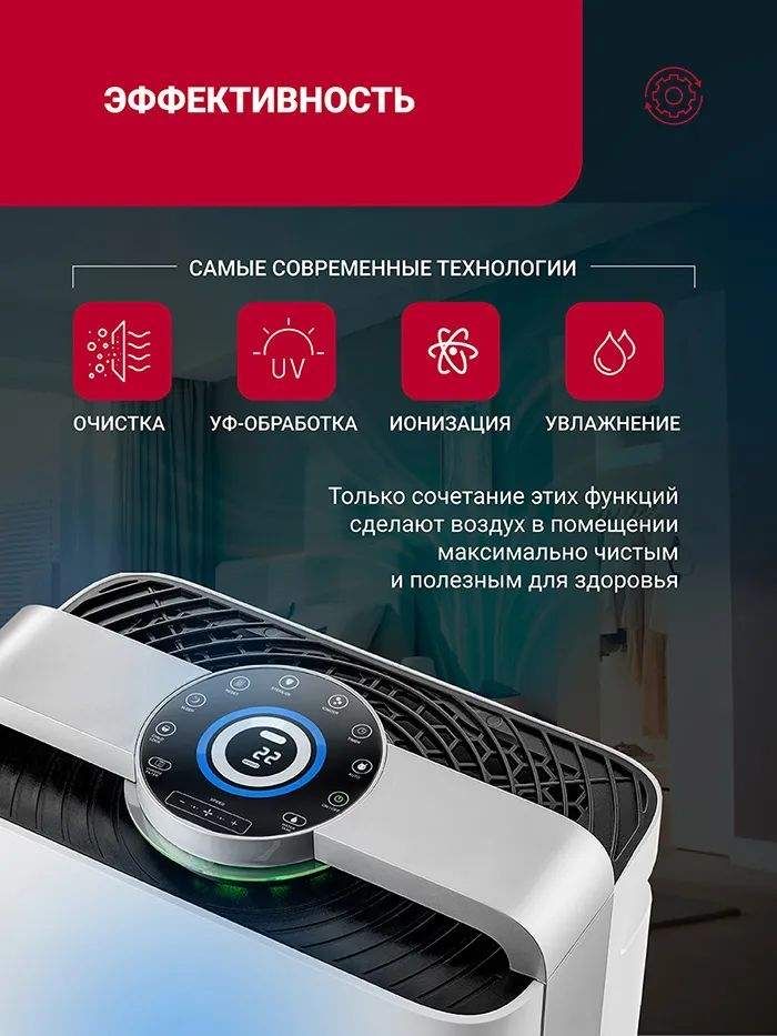 Лучший Очиститель + Увлажнитель воздуха Welkin K08-A с wifi на 60 м2