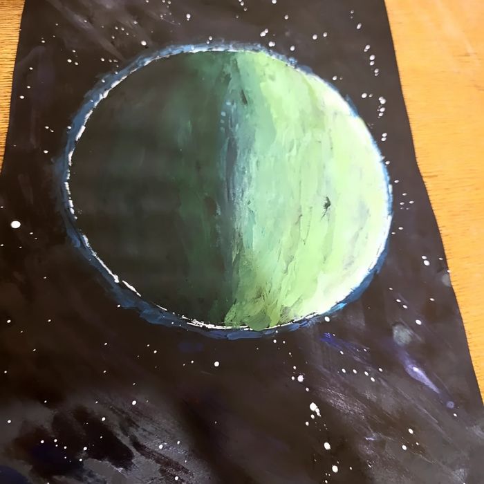 Картина планеты 350×250 мм, лакированная