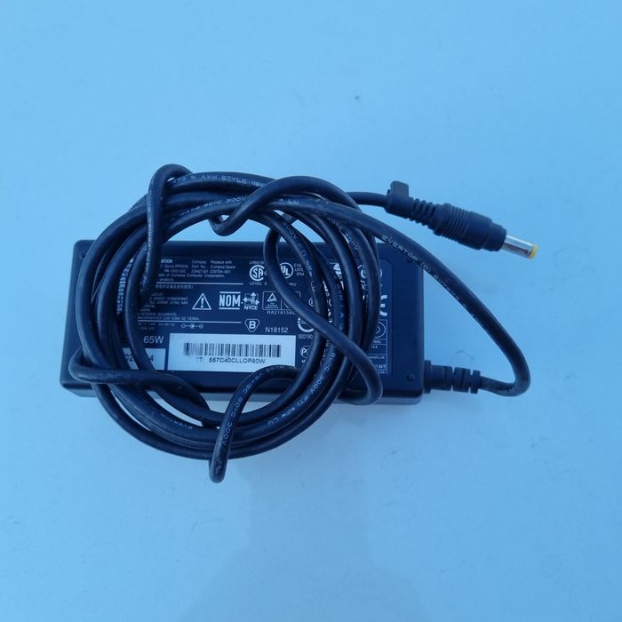 Блок питания 65W, 18.5V, 3.5A, зарядка шнур кабель ноутбук HP