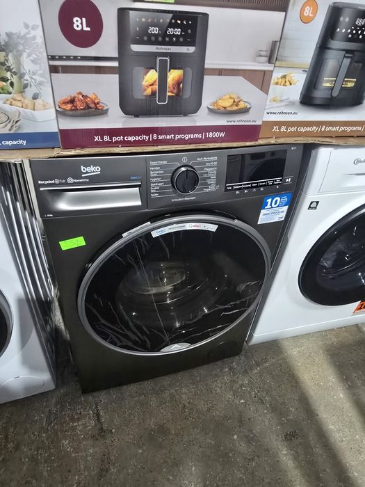 Нова 10 кг инверторна пералня с пара Беко/Beko инокс