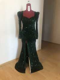 Rochie verde paiete