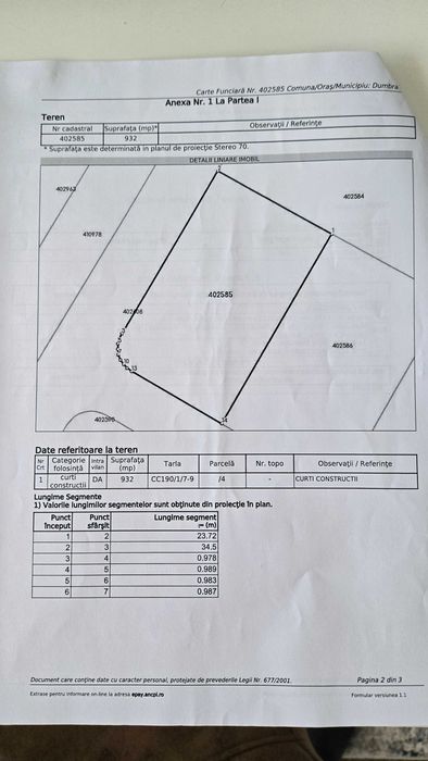 Teren 932 mp pe strada inchisa in zona A Dumbravita