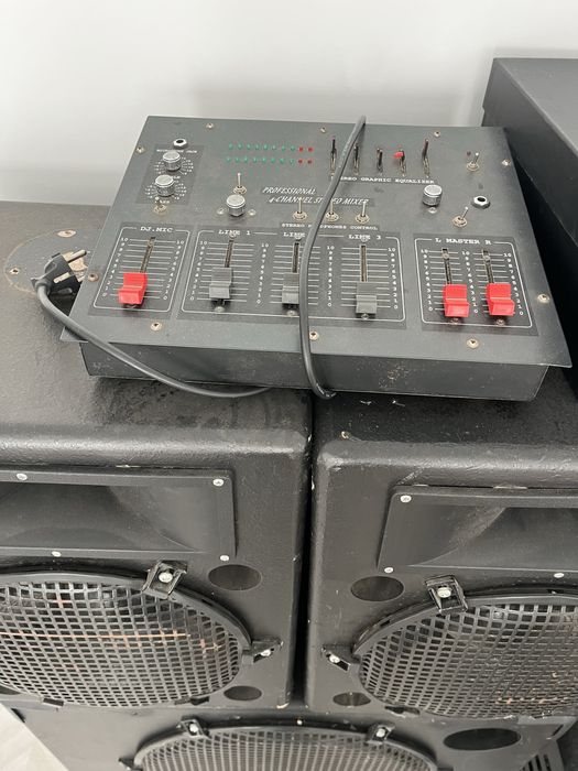 Комплект пасивни баси 18" 2бр пасивни топове 2бр 12" стъпало и мишпулт