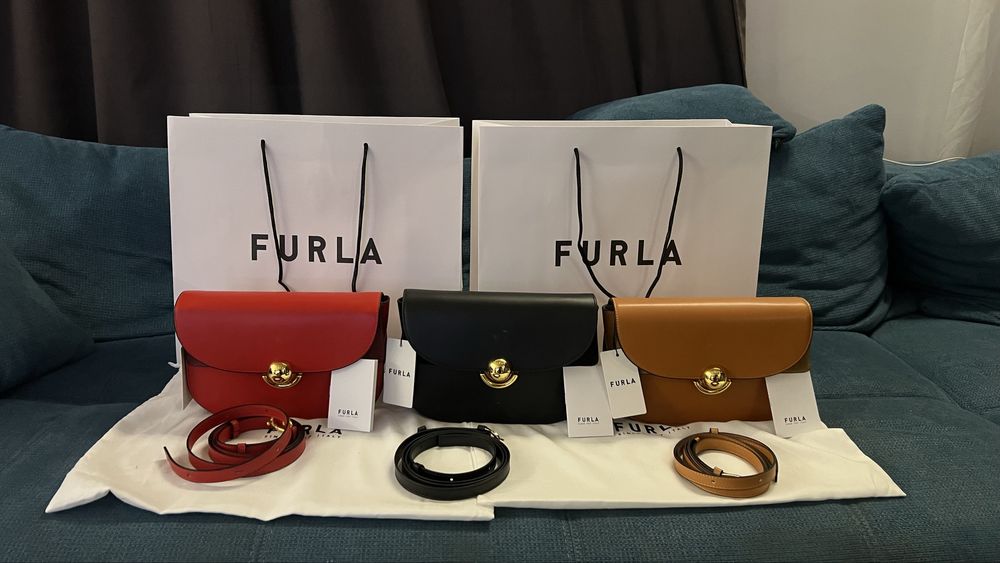 FURLA SFERA CROSSBODY S. Нови,с етикети,сер.номер,торбичка,Модел 2025г