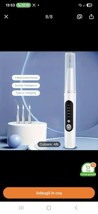 Aparat dentar pt curățare tartru și pete dentare Nou * Reducere 50% !