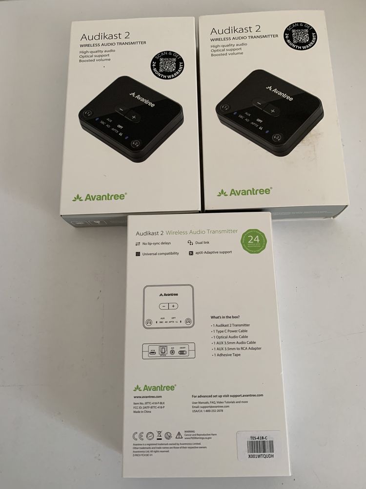 Transmițător audio Bluetooth, suport optic, TV, PC, sigilat