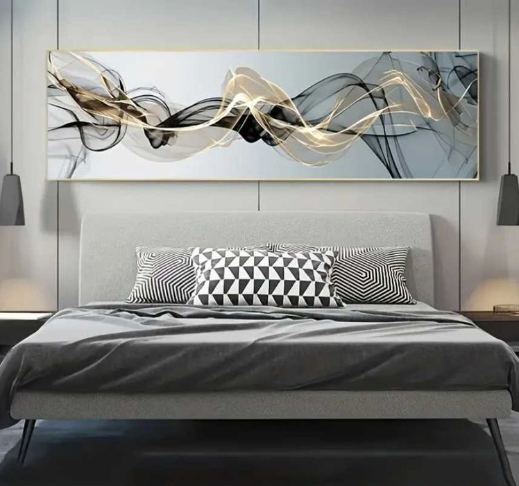 Tablou Canvas Nordic Abstract – 150x50 cm, landscape, living/dormitor