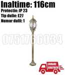Stalp Iluminat Ornamental Exterior Casa Felinar 116cm LIVRARE GRATUITA