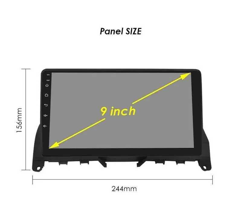 1-8GB Navigatie GPS Android Mercedes C Class w204 Carplay Auto QLED