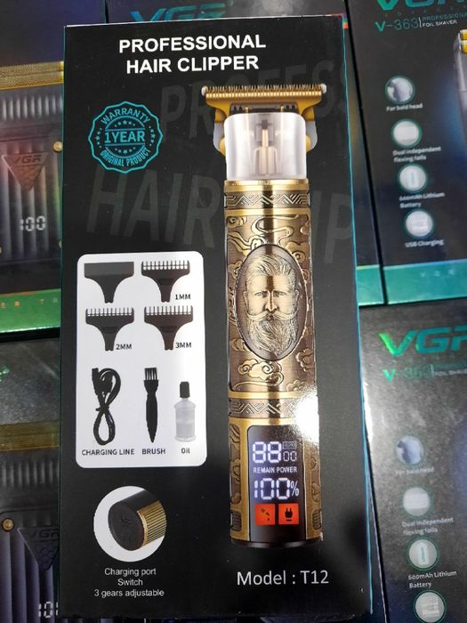 БЕПУЛ Доставка,Триммер соч соқол учун T12,металл корпус ва Индикаторли