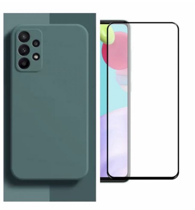 Samsung A53/A33/A34/A35/A36/A56 Husa Liquid Inter Fin+Folie Sticla 21D