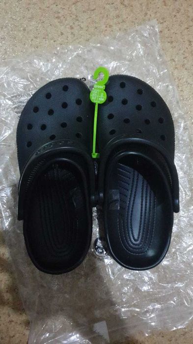 Черные кроксы, crocs classic black