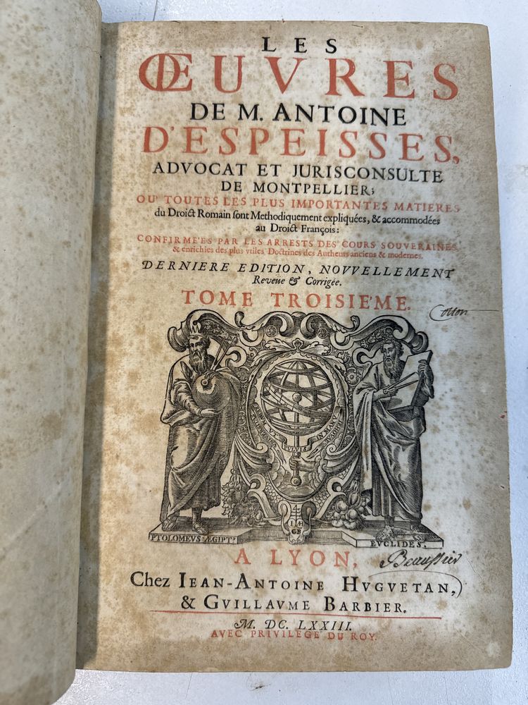 1673 Les ouvres de M Antoine- Carte foarte veche secol 17