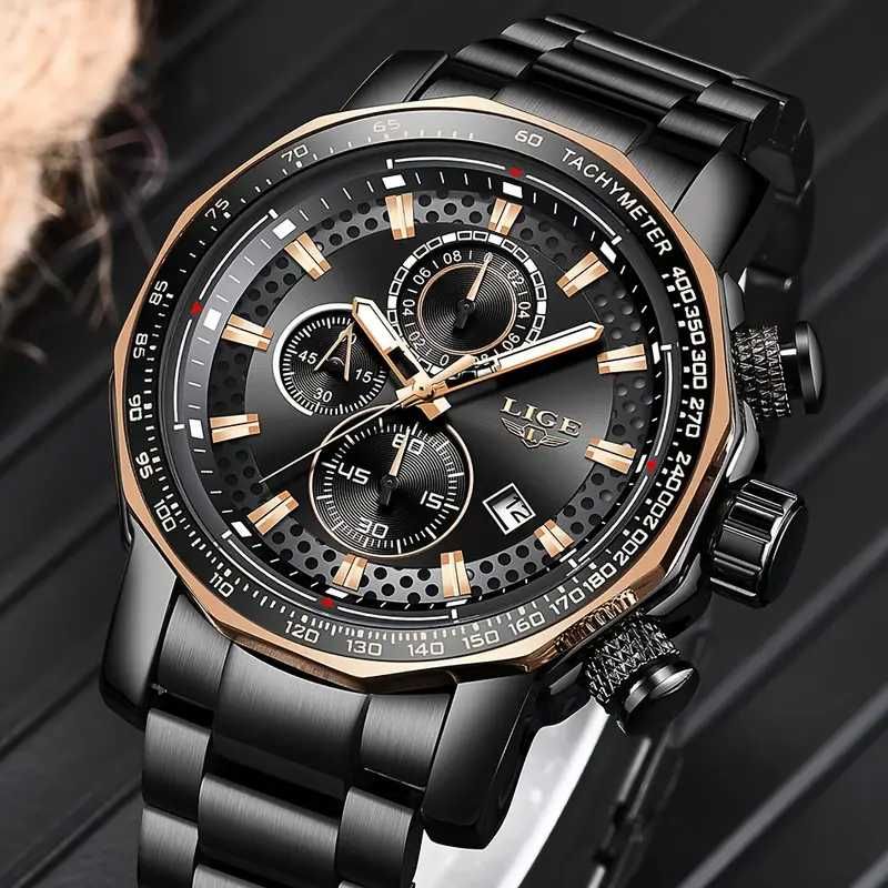 Луксозен, Спортен Мъжки часовник LIGE Elegant* Силует и Стил за 2025г.