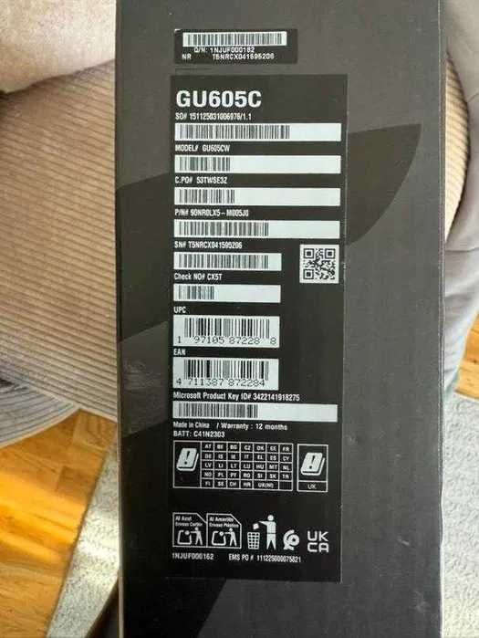 ASUS ROG Zephyrus 16”GU605CW 32 RAM,Intel Core Ultra 9 285 H, RTX 5080