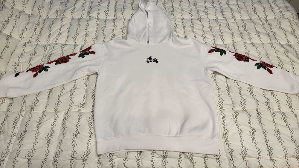 Бял суичър CROP Размер M