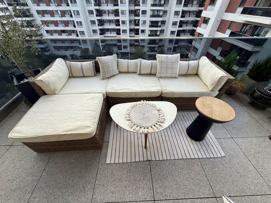 Set canapea și perne terasă