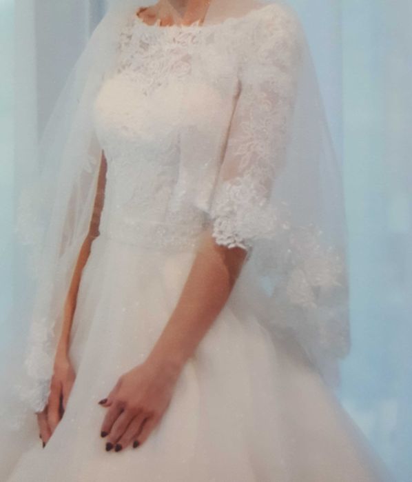 Vand rochie de mireasa stil a line detalii deosebite