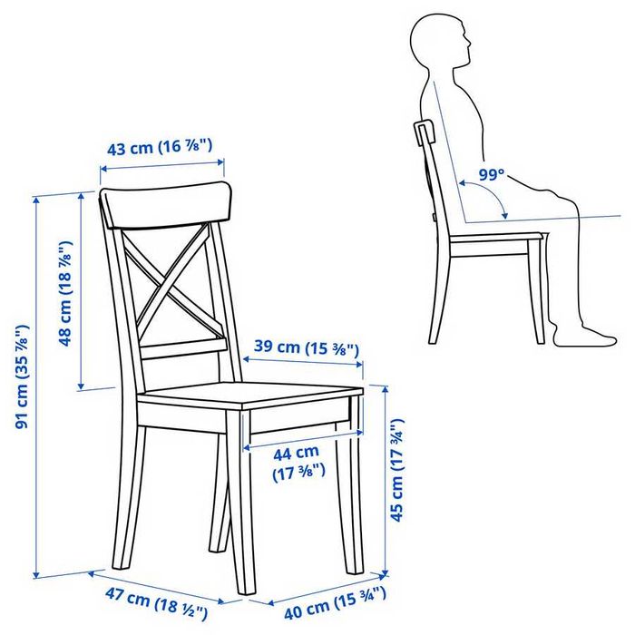 Scaun Rosentorp IKEA negru + perna Malinda gri (4 buc)