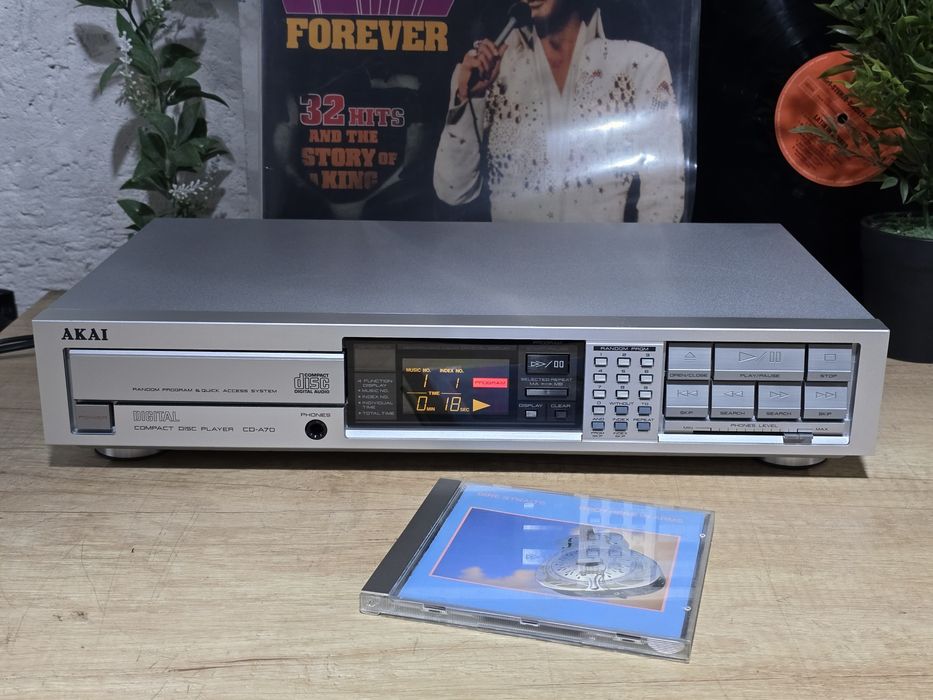 Cd player AKAI cd-a70, argintiu ,hifi retro vintage