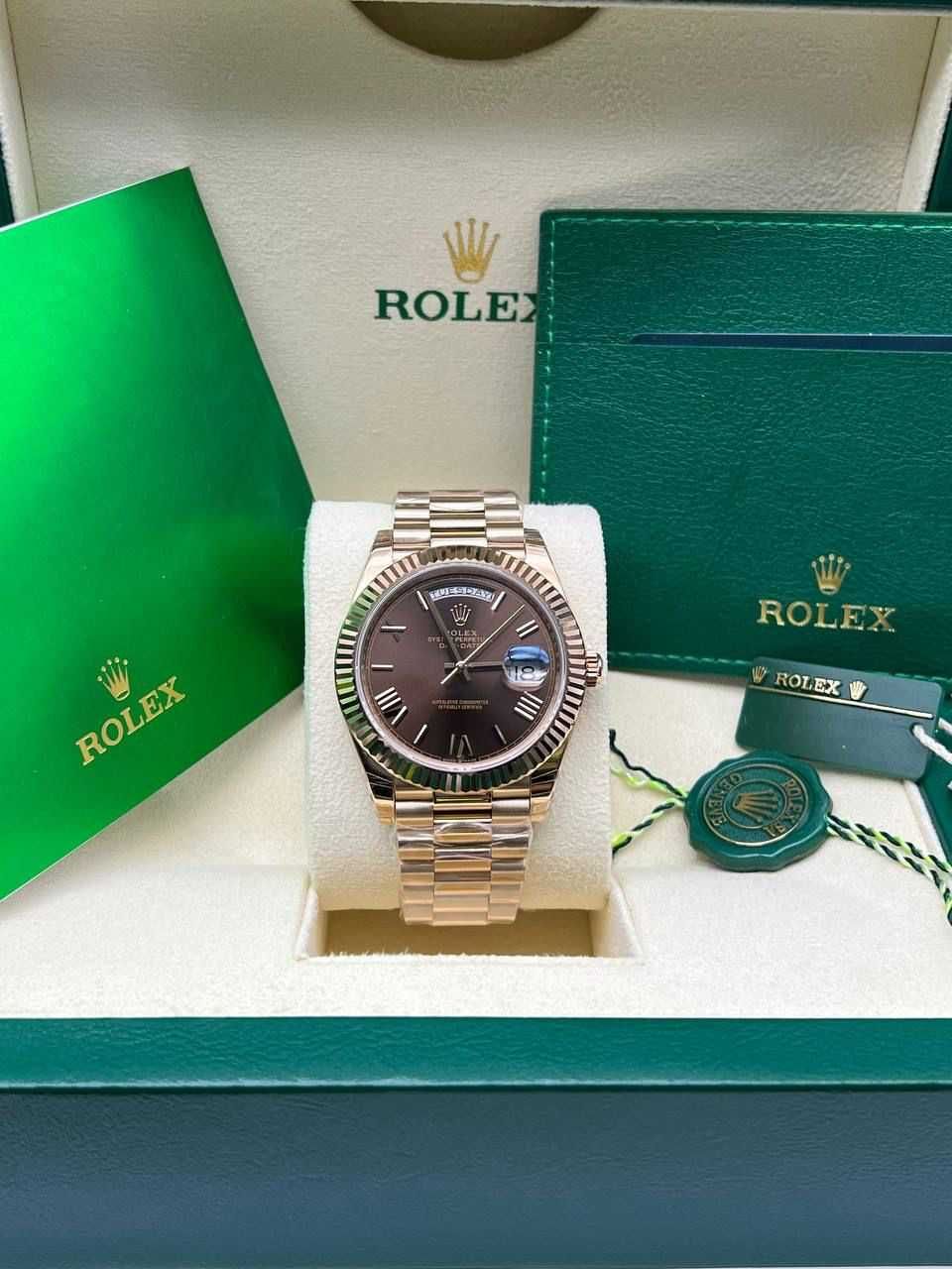 Rolex Day-Date 40 Rose Gold Chocolate