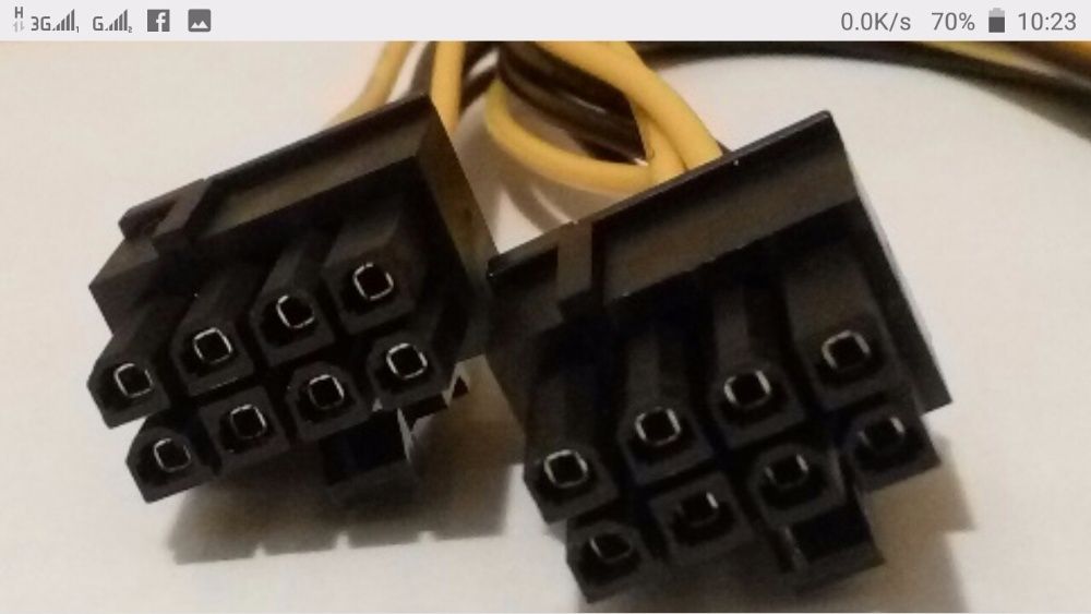 Cablu adaptor placa video 6 pini la 2x6+2 pini
