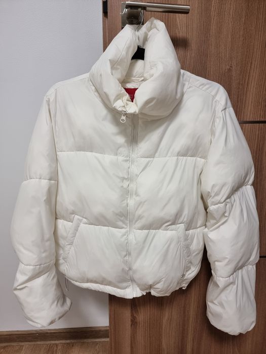 Geaca Guess, originala, alba, groasa, XS