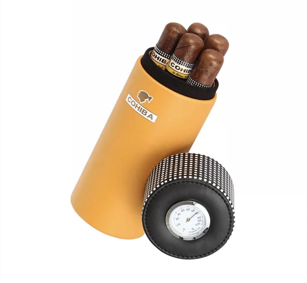 Кожена кутия за пури (хумидор) Cohiba – за 5-6 пури