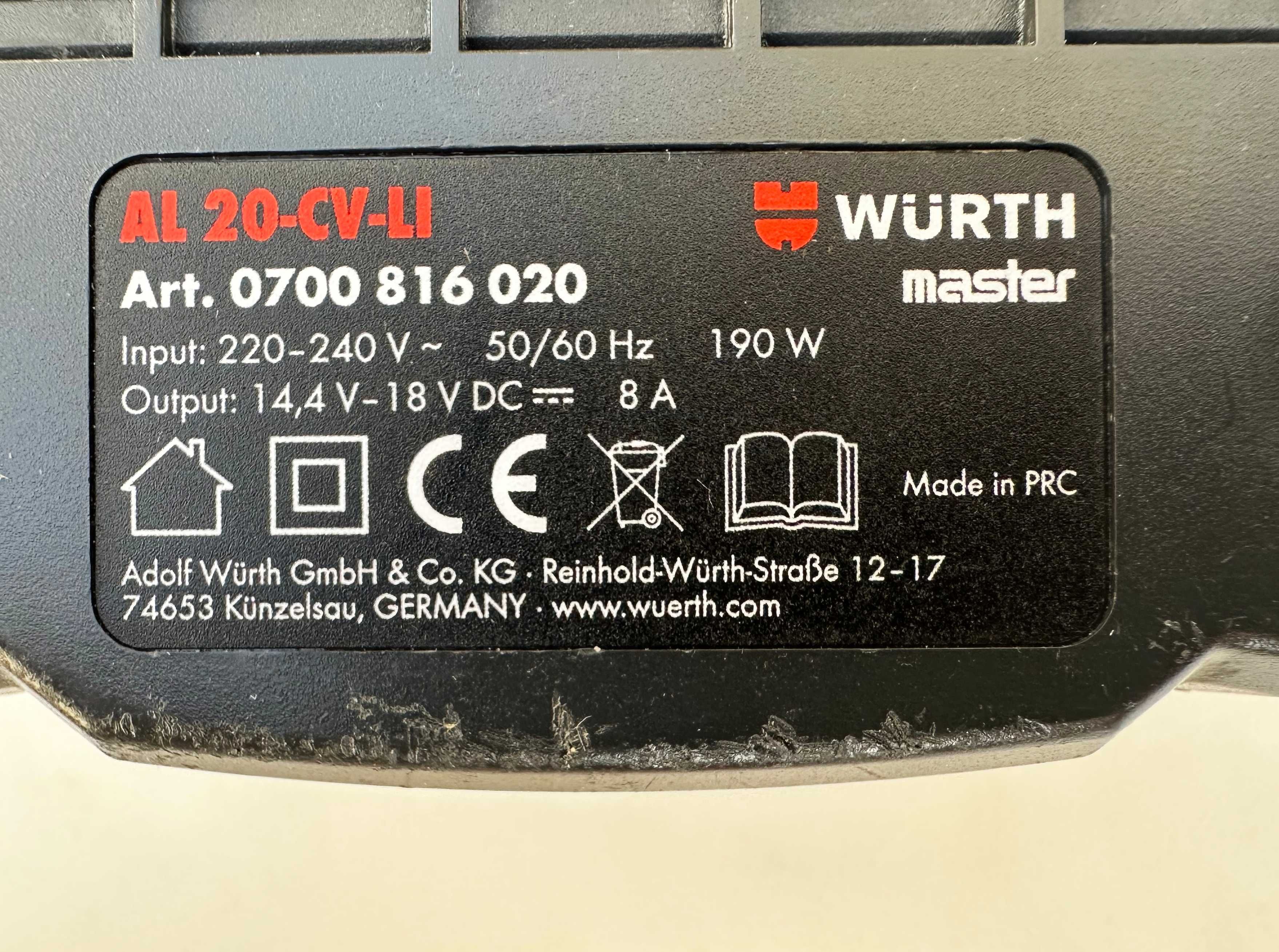 Wurth AL 20-CV-Li - Бързо зарядно 14.4-18V 8.0Ah