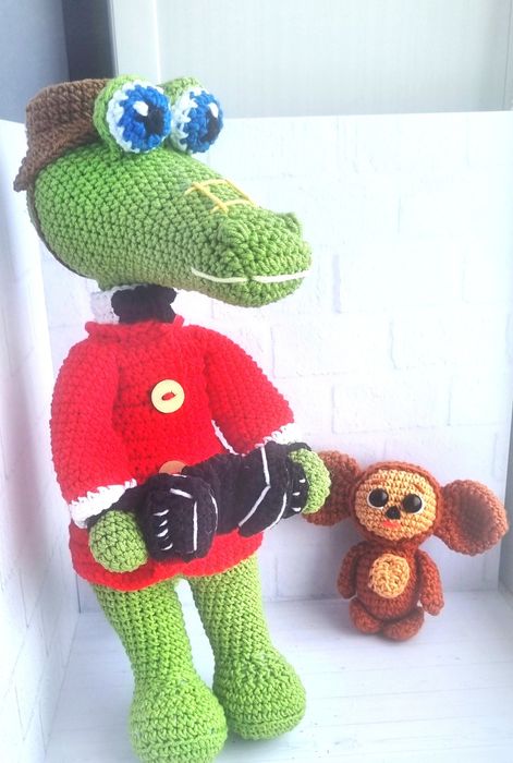 Набор игрушек ручной работы,  Крокодил Гена Чебурашка