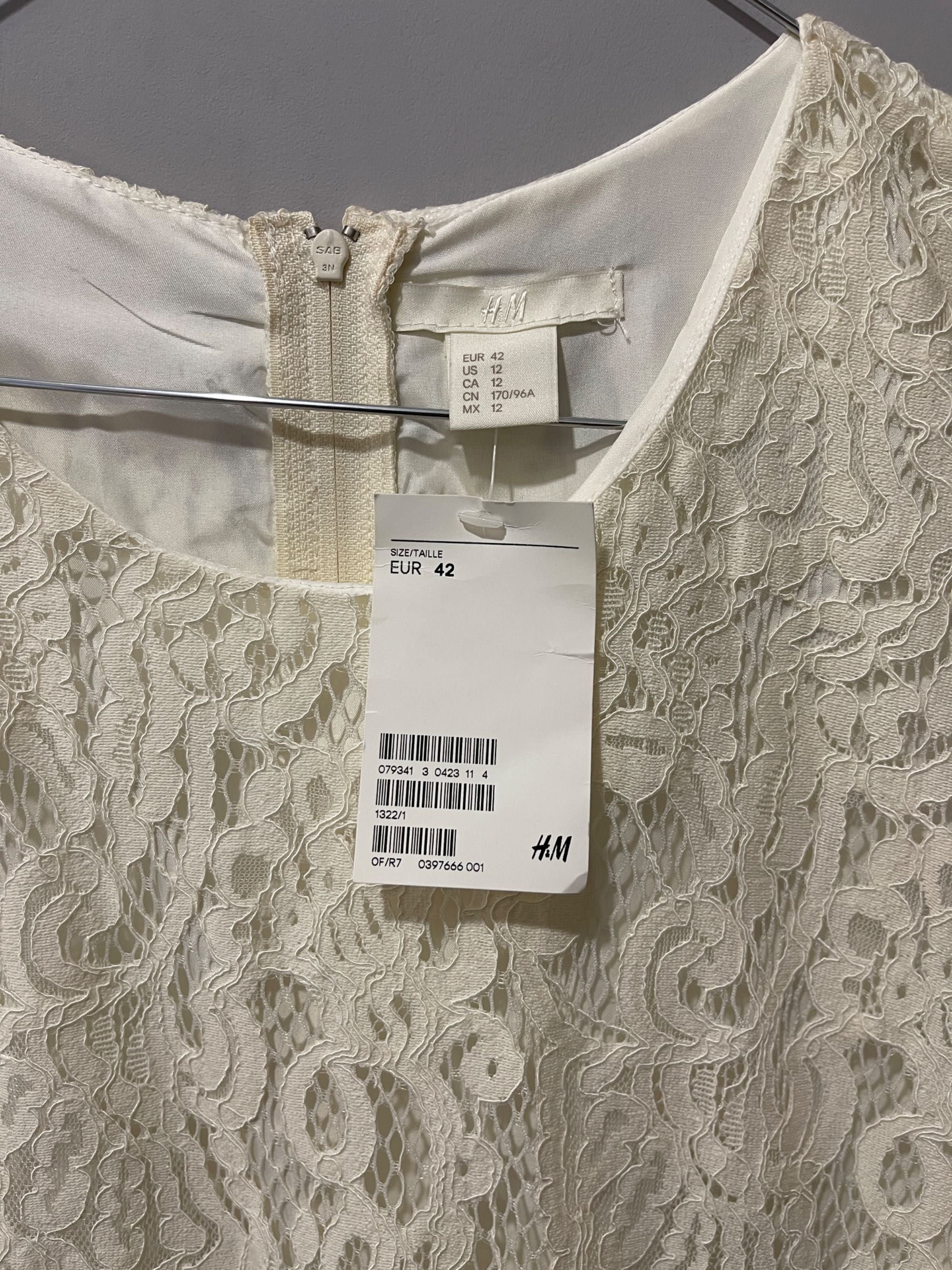 Нова! Бяла рокля  H&M размер 42