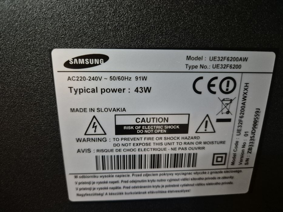 Televizor Samsung UE32F6200 – 32" Full HD Smart TV,diagonala 81 cm

Ch