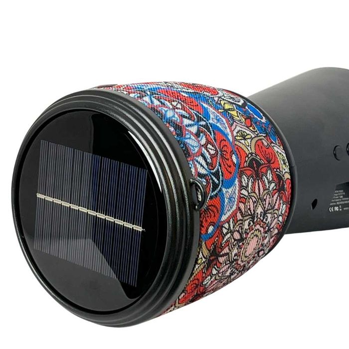 Boxa Portabila Bluetooth Solara cu Radio FM, Lanterna LED, Darbuka
