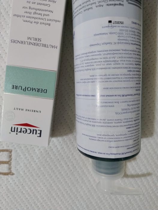 Eucerin  DermoPure измиващ гел 400мл и серум 40мл